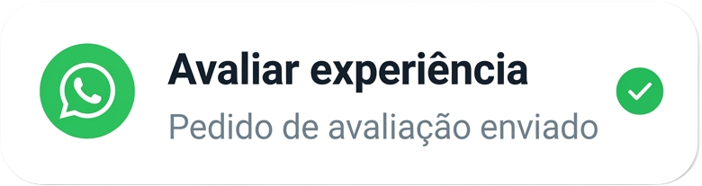 Avaliar experiência — pedido de avaliação enviado
