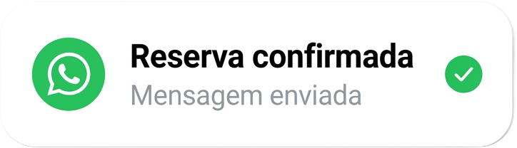 Reserva confirmada — mensagem enviada